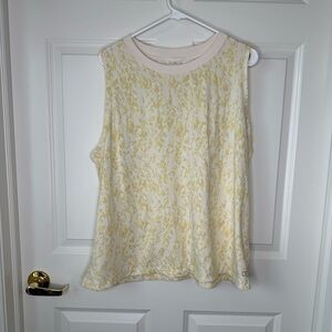 Calia Everyday Boyfriend Halter Tank Top Animal Frosted Lemon Size XXL